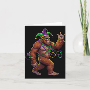 Mardi Gras Grote Voet Grappige Festival Narrenkost Kaart