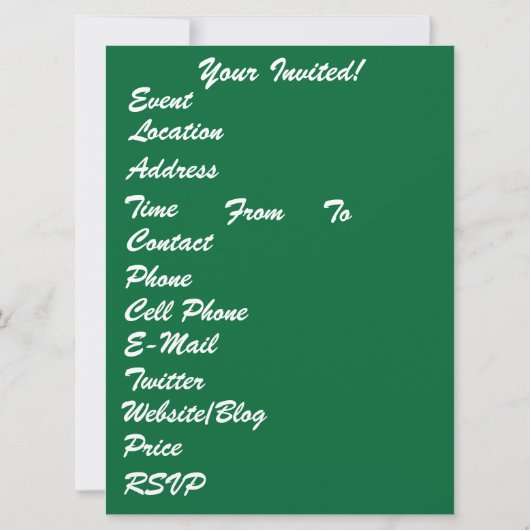 Mardi Gras Gumbo Queen Uitzicht Hints alstublieft Kaart (Achterkant)