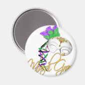 Mardi Gras Halfmasker Magneet (Voorkant / Achterkant)