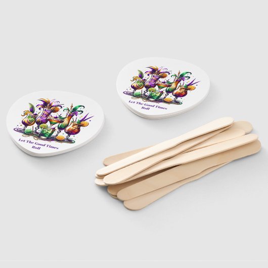 Mardi Gras Hand Fan Handwaaier (Niet-gemonteerd)