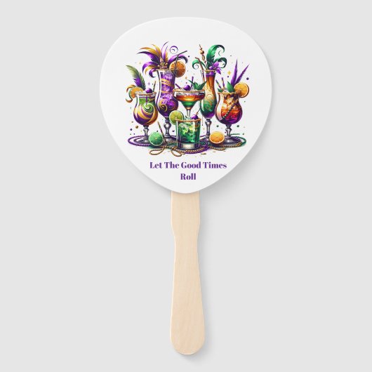 Mardi Gras     Hand Fan Handwaaier (Achterkant)