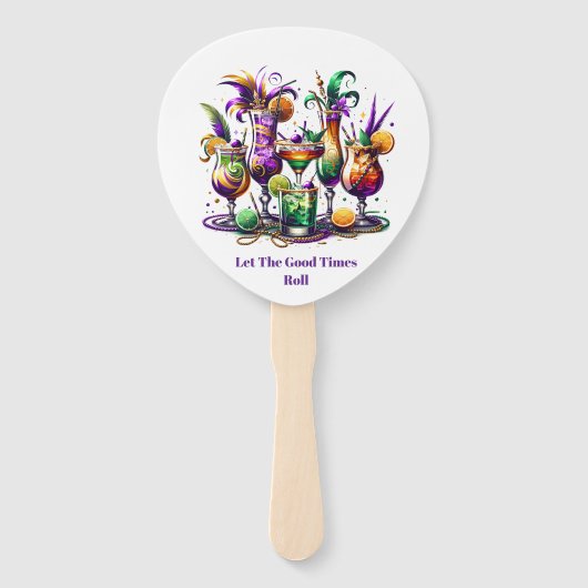 Mardi Gras     Hand Fan Handwaaier (Voorkant)