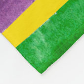 Mardi Gras Hand Gepilterde Paarse gouden stripes Fleece Deken (Hoek)