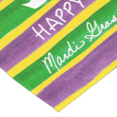 Mardi Gras Hand Gepilterde Paarse gouden stripes Medium Tafelloper (Hoek)