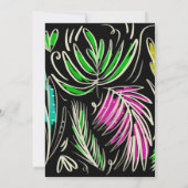 Mardi Gras Hand Getekende Botanische Roze Groen Zw Kaart (Achterkant)