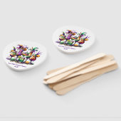 Mardi Gras handventilator Handwaaier (Niet-gemonteerd)