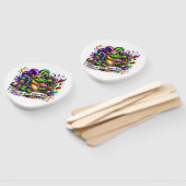 Mardi Gras handventilator Handwaaier (Niet-gemonteerd)
