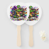 Mardi Gras handventilator Handwaaier (Voorkant en achterkant)