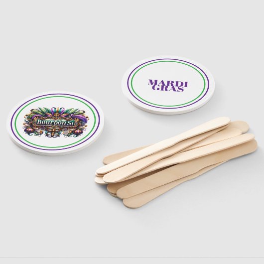 Mardi Gras Handwaaier (Niet-gemonteerd)