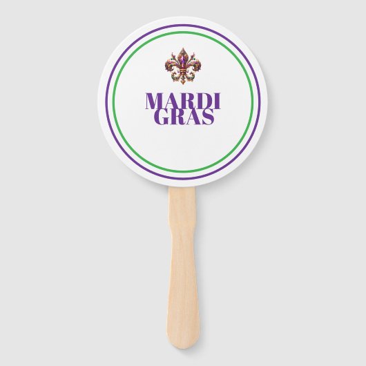 Mardi Gras Handwaaier (Achterkant)