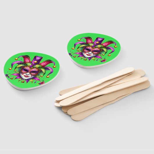 Mardi Gras Handwaaier (Niet-gemonteerd)