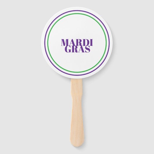 Mardi Gras Handwaaier (Achterkant)
