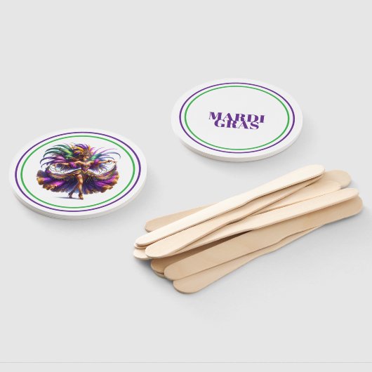 Mardi Gras Handwaaier (Niet-gemonteerd)