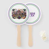 Mardi Gras Handwaaier (Voorkant en achterkant)