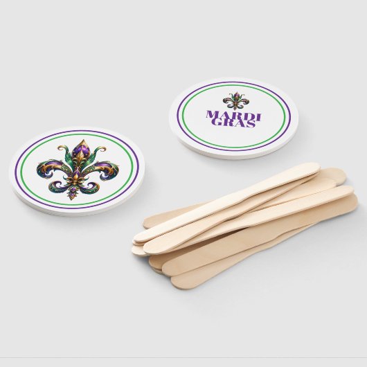 Mardi Gras Handwaaier (Niet-gemonteerd)