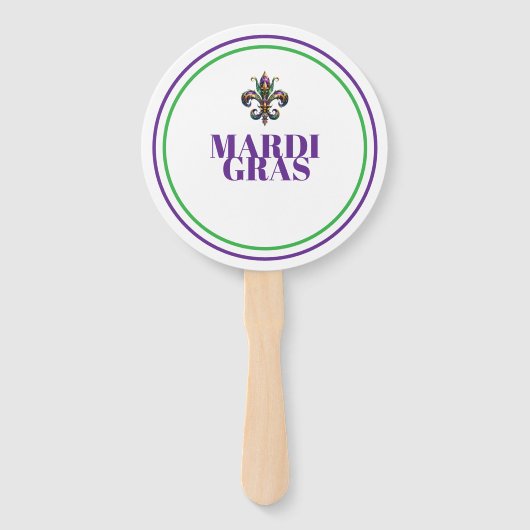 Mardi Gras Handwaaier (Achterkant)