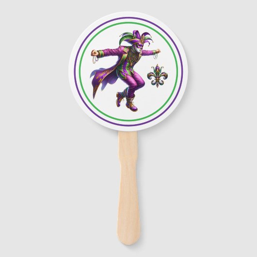 Mardi Gras Handwaaier (Voorkant)