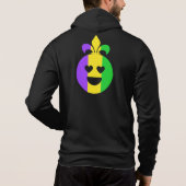 Mardi Gras Happy Face glimlachend Fleur-de-Lis Fun Hoodie (Achterkant)