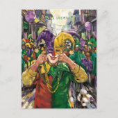 Mardi Gras Happy Jester Briefkaart (Voorkant)