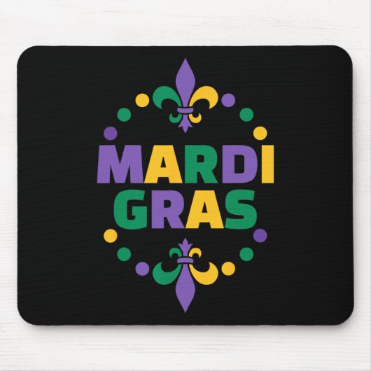 Mardi Gras Happy Mardi Gras Carnaval Muismat (Voorkant)
