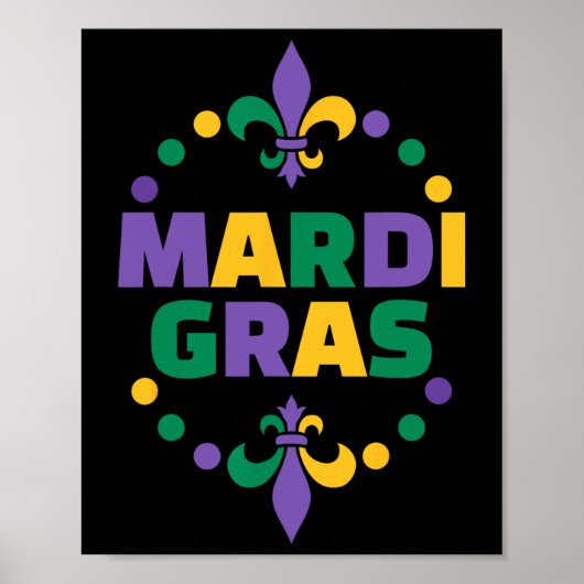 Mardi Gras Happy Mardi Gras Carnaval Poster (Voorkant)