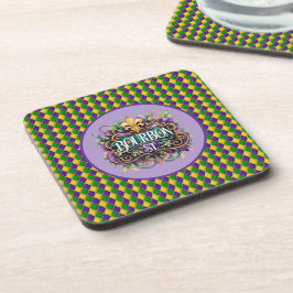 Mardi Gras Hard Plastic Coaster Bier Onderzetter