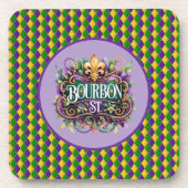 Mardi Gras Hard Plastic Coaster Bier Onderzetter (Voorkant)