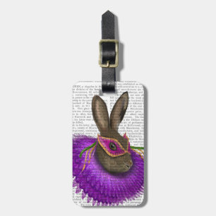 Mardi Gras Hare 2 Bagagelabel
