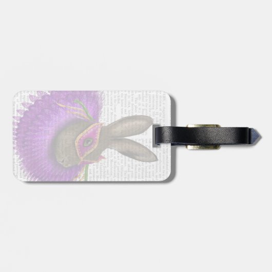 Mardi Gras Hare 2 Bagagelabel (Achterkant horizontaal)