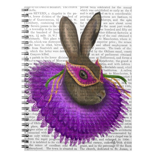 Mardi Gras Hare 2 Notitieboek (Voorkant)