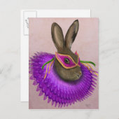 Mardi Gras Hare 4 Briefkaart (Voorkant / Achterkant)