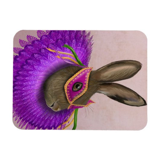 Mardi Gras Hare 4 Magneet (Horizontaal)