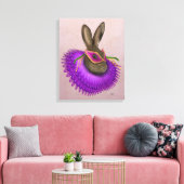 Mardi Gras Hare Canvas Afdruk (Insitu (Woonkamer))