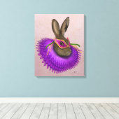 Mardi Gras Hare Canvas Afdruk (Insitu (Houten vloer))
