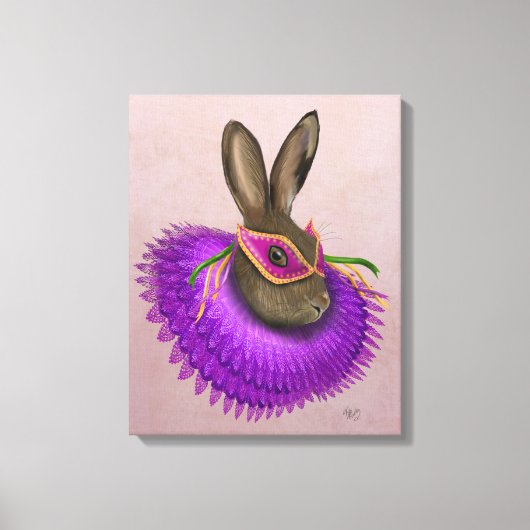 Mardi Gras Hare Canvas Afdruk (Voorkant)