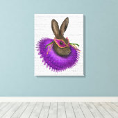 Mardi Gras Hare Canvas Afdruk (Insitu (Houten vloer))