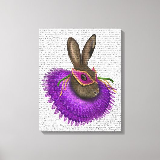Mardi Gras Hare Canvas Afdruk (Voorkant)