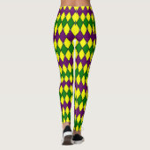 Mardi Gras Harlekijn Diamant Patroon Leggings (Achterkant)