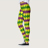 Mardi Gras Harlekijn Diamant Patroon Leggings (Links)