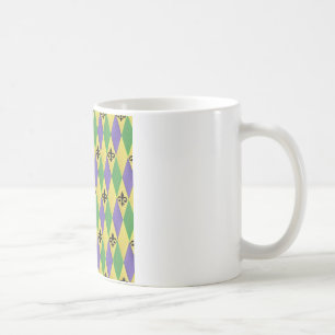 Mardi Gras Harlekijn Fleur De Lis Koffiemok
