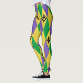 Mardi Gras Harlekijn Fleur De Lis Leggings (Links)