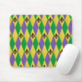 Mardi Gras Harlekijn Fleur De Lis Muismat (Met muis)