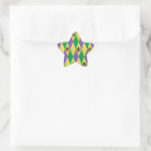 Mardi Gras Harlekijn Fleur De Lis Ster Sticker (Tas)