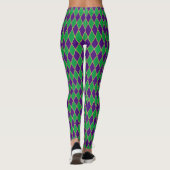 Mardi Gras | harlekijnpatroon | Gepersonaliseerd Leggings (Achterkant)