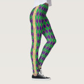Mardi Gras | harlekijnpatroon | Gepersonaliseerd Leggings (Rechts)