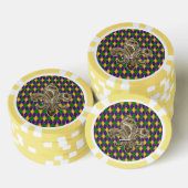 Mardi Gras Harlekijnpatroon met Fleur de Lis Pokerchips (Opstapeling)