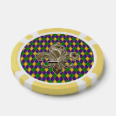 Mardi Gras Harlekijnpatroon met Fleur de Lis Pokerchips (Enkel)