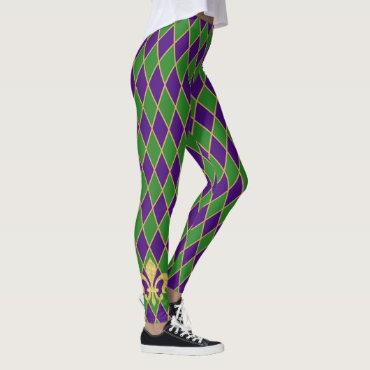 Mardi Gras | harlekijnruitpatroon Leggings (Rechts)