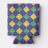 Mardi Gras Harlequin Diamond Carnival Patroon Blikjeskoeler (Voorkant)