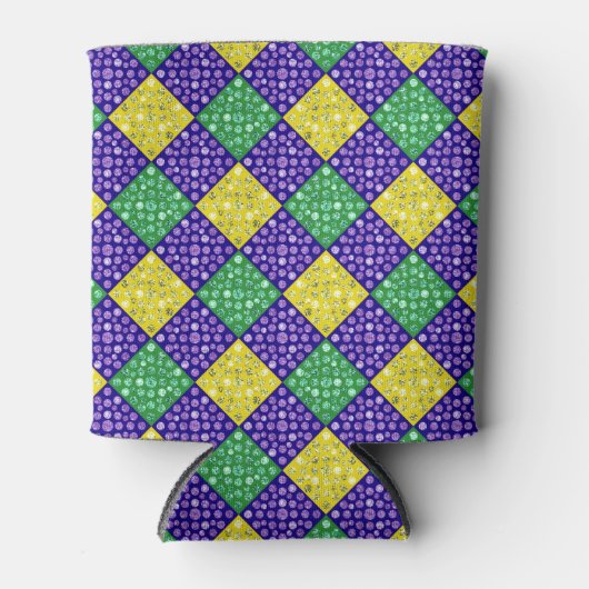 Mardi Gras Harlequin Diamond Carnival Patroon Blikjeskoeler (Voorkant)